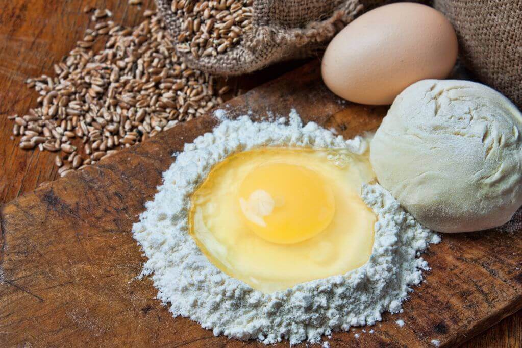 Wheat and Eggs in a Bakery