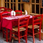 Outdoor Seating at a French Restaurant