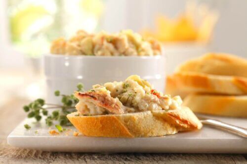 Crab & Artichoke Dip on Bread