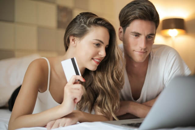 Couple Ordering Food Online