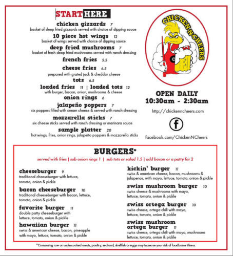 Chicken Restaurant Menu Design Services