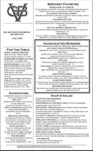 GVB Restaurant Menu Design