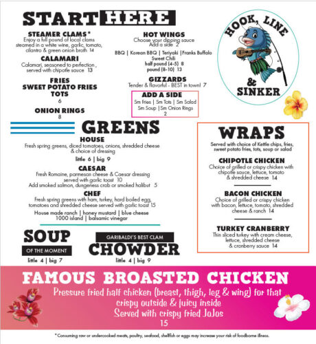 Fish Restaurant Menu Design Services